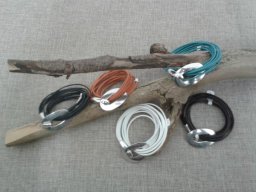Lederwickelarmband - In verschiedenen Farben erhältlich